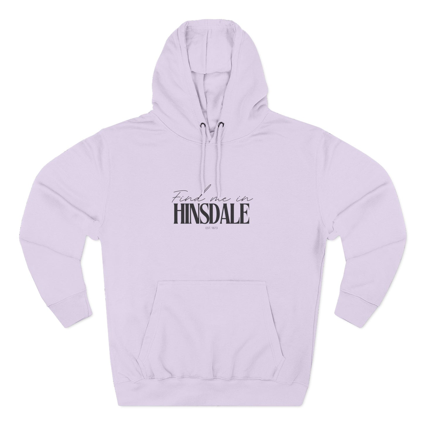 Hinsdale Stylish Three-Panel Fleece Hoodie for Everyday Comfort, Personalized Gift, Casual Wear, Unisex Hoodie, Cozy Fashion