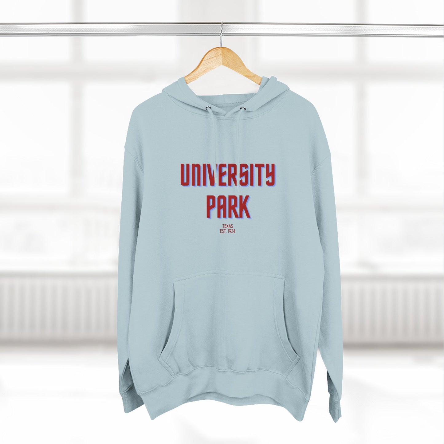 University Park Fleece Hoodie, Casual Sweatshirt, Cozy Layering Piece, Perfect Gift for All Occasions, Stylish Streetwear