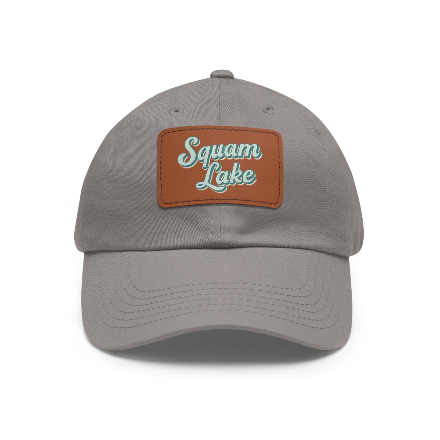 Squam Lake Dad Hat with Leather Patch (Rectangle)