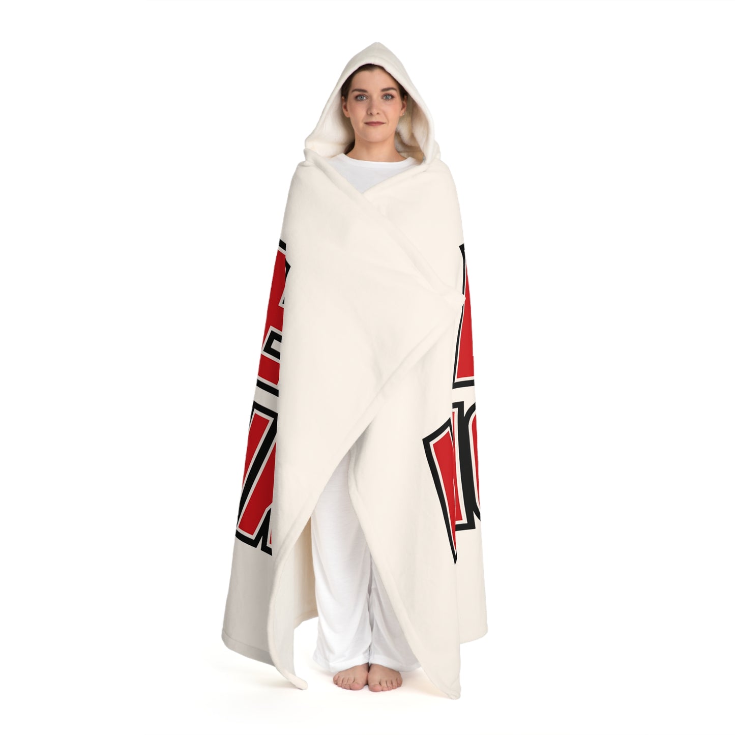 Lake Mohonk Cozy Hooded Sherpa Fleece Blanket - Perfect for Chilly Evenings, Movie Nights, Cozy Home Décor, Gifts for Her, Winter Snuggles