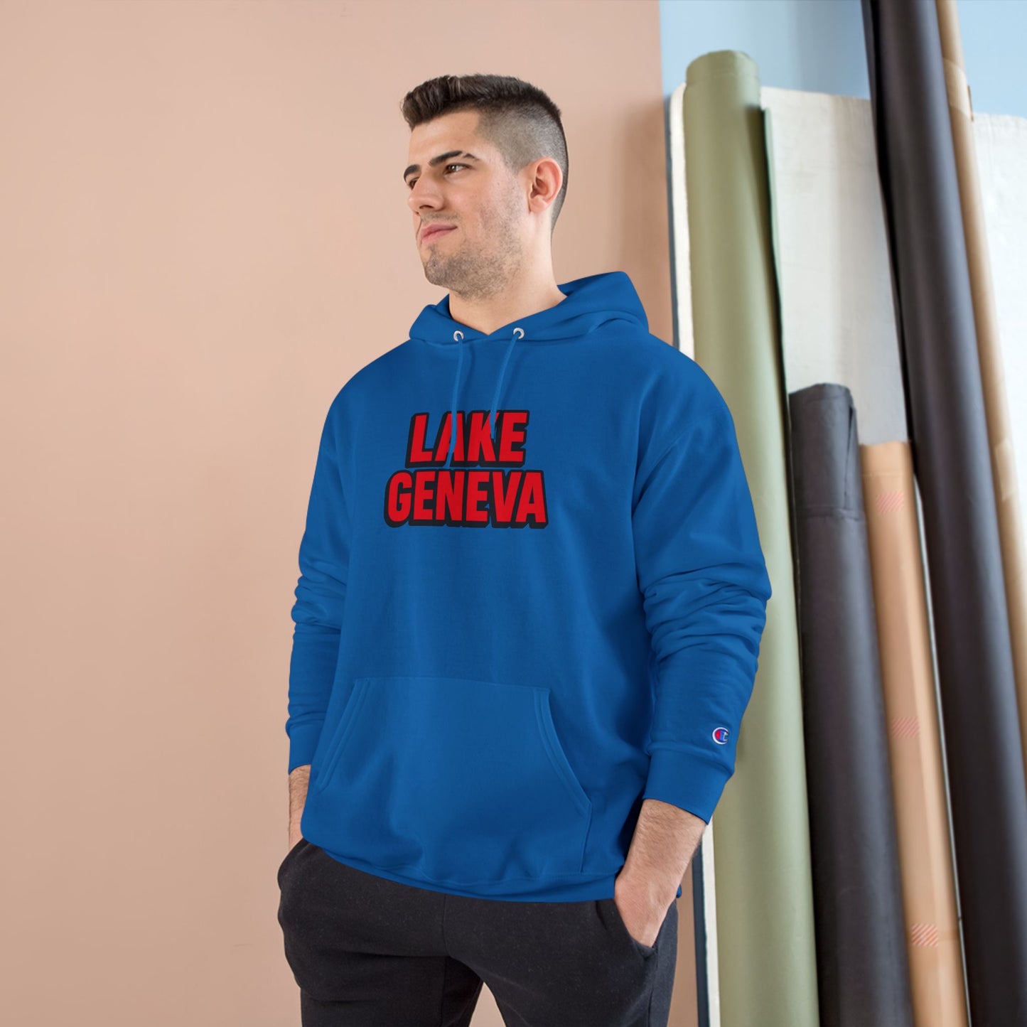 Lake Geneva Cozy Hoodie, Perfect for Outdoor Adventures, Lake Days, Gifts for Nature Lovers, Comfortable Sweatshirt