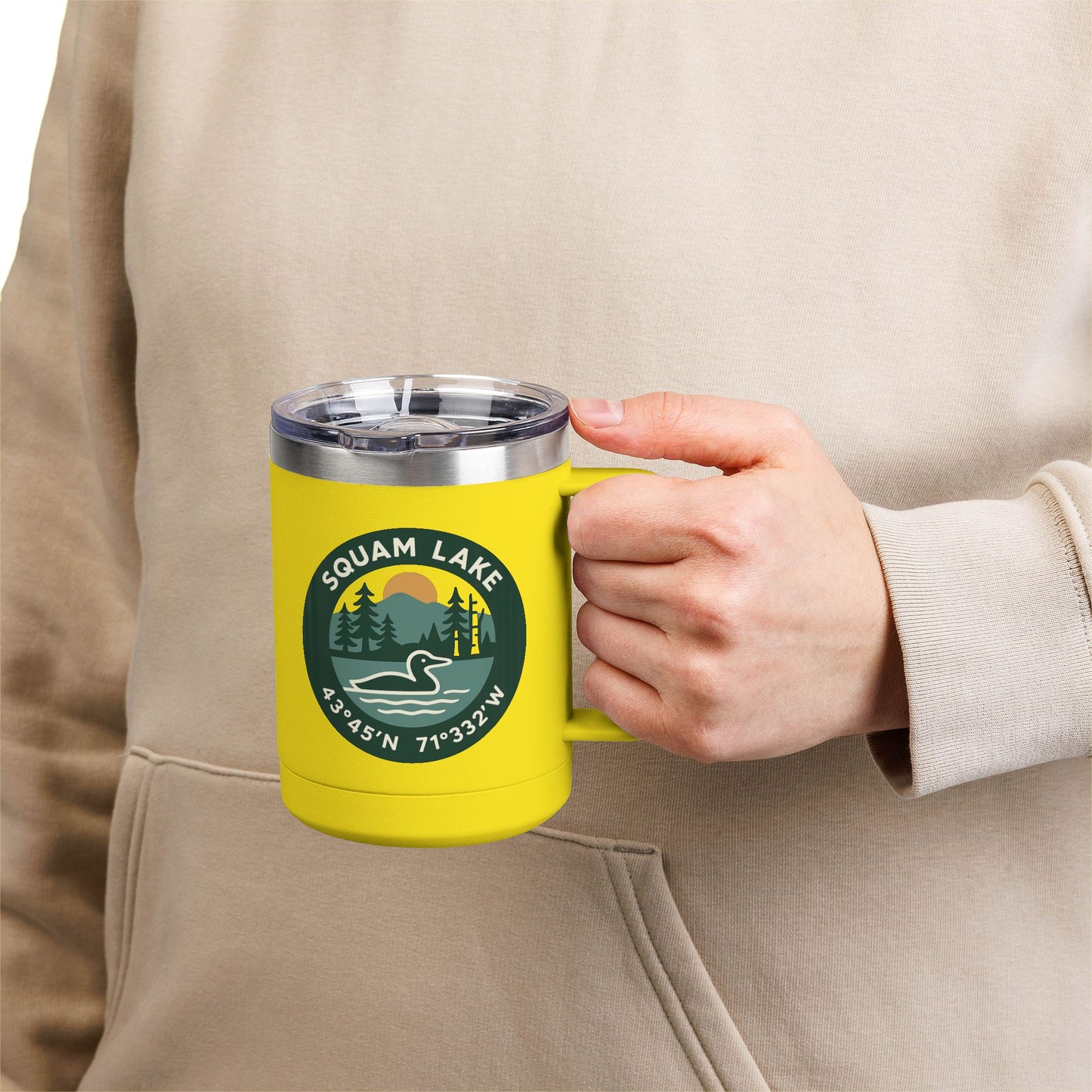 Squam Lake Coffee Mug Tumbler, 15oz