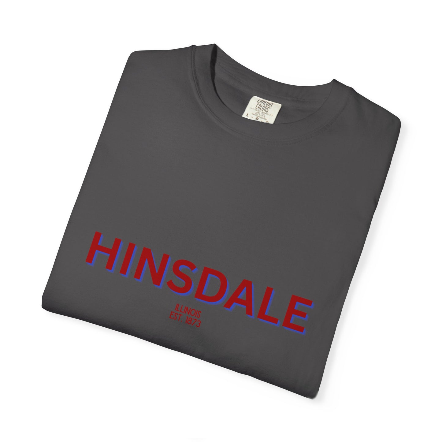 Hinsdale Garment-Dyed Unisex T-Shirt, Casual Tee, Vintage Style Shirt, Everyday Wear, Birthday Gift, Unique Apparel