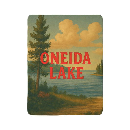 Oneida Lake Fleece Sherpa Blanket