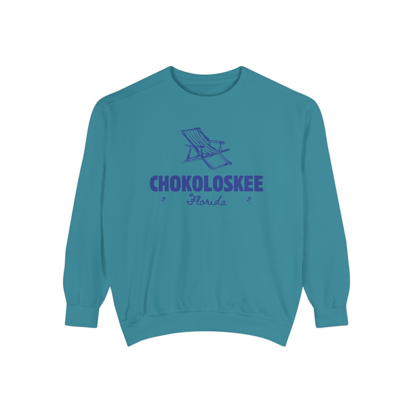 Chokoloskee Vibes Unisex Sweatshirt | Garment-Dyed Comfort, Perfect for Casual Outings, Travel, Gifts, Autumn Days