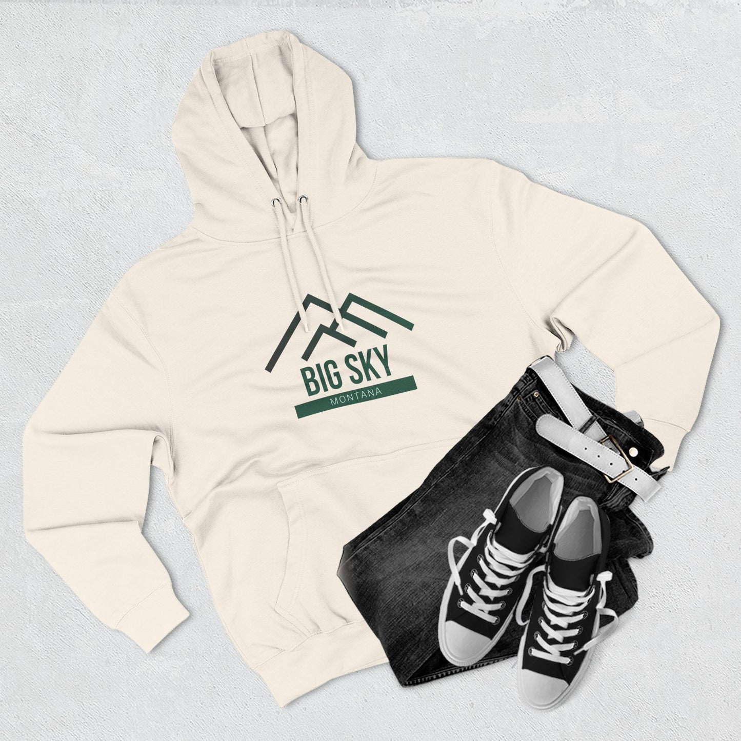 Big Sky Vibes Hoodie with Design, Perfect for Autumn Lovers, Comfortable and Stylish, Great Gift for Vacations