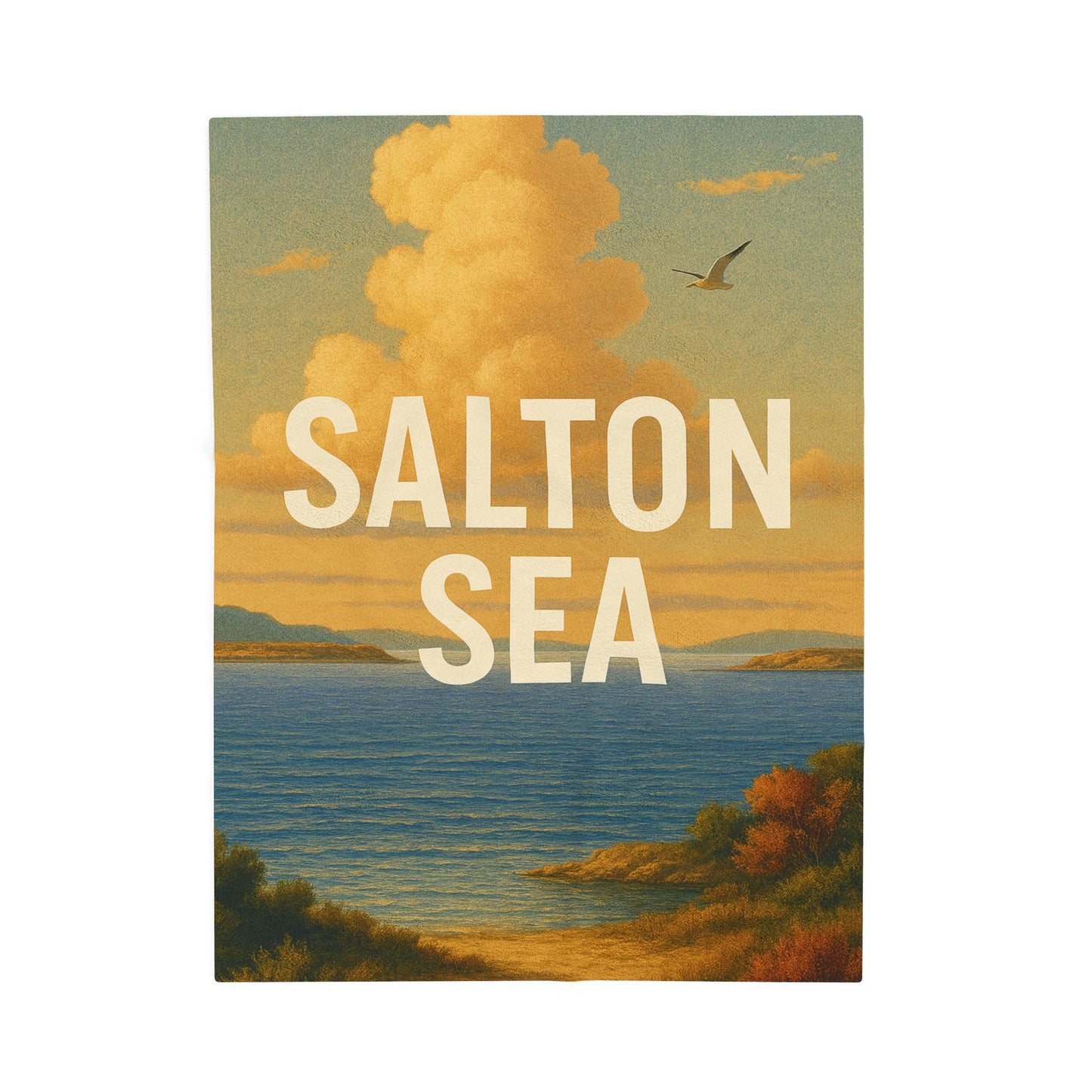 Salton Sea Velveteen Plush Blanket