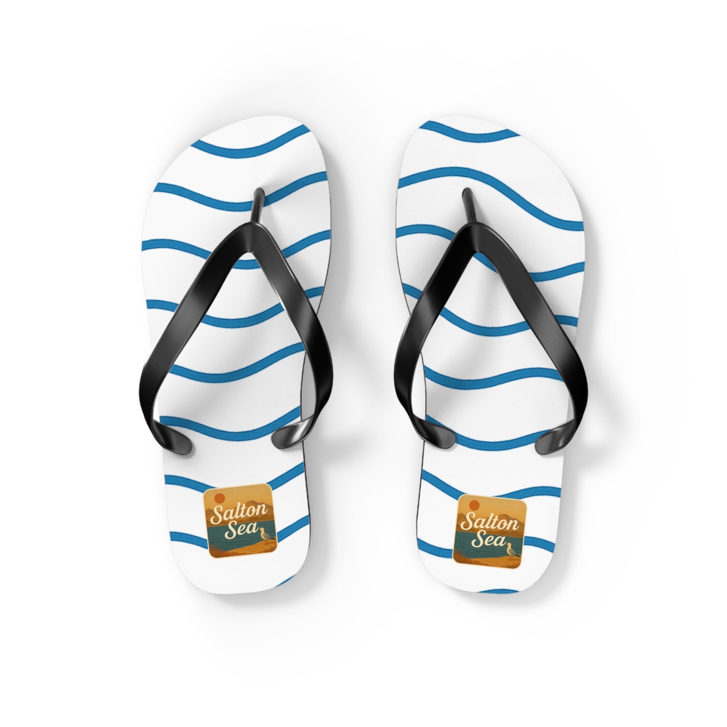 Salton Sea Beachy Vibes Flip Flops - Summer Sandals, Poolside Footwear, Vacation Essentials, Casual Summer Shoes, Beach Accessories