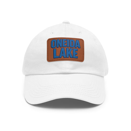 Oneida Lake Dad Hat with Leather Patch (Rectangle)