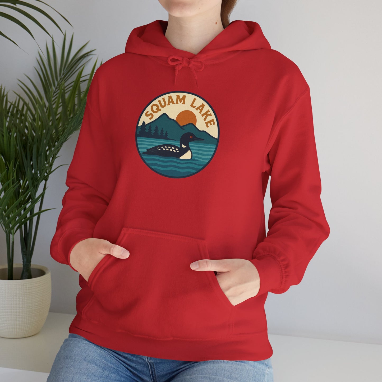 Squam Lake Hoodie, Cozy Casual Wear, Unisex Sweatshirt, Lake Lover Gift, Outdoor Adventure Apparel, Summer Retreat Fashion