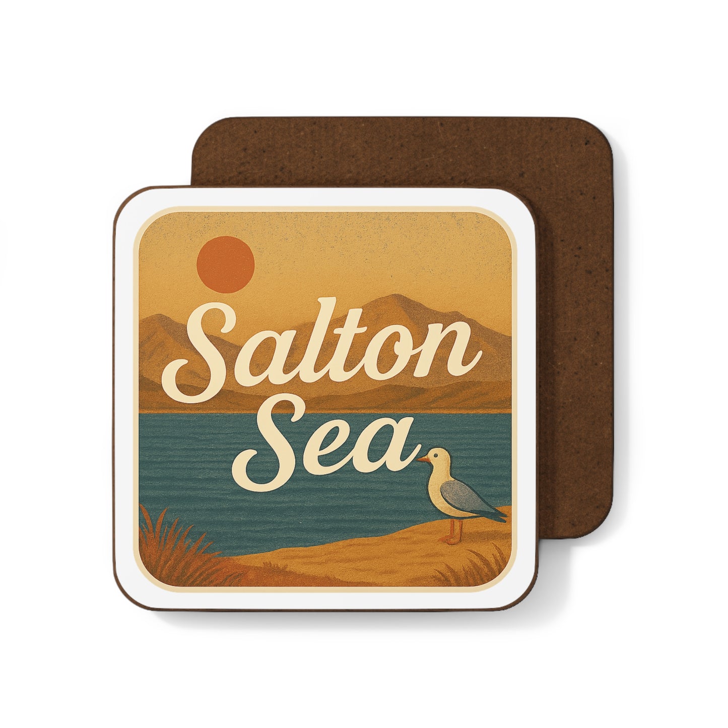 Salton Sea Hardboard Back Coaster