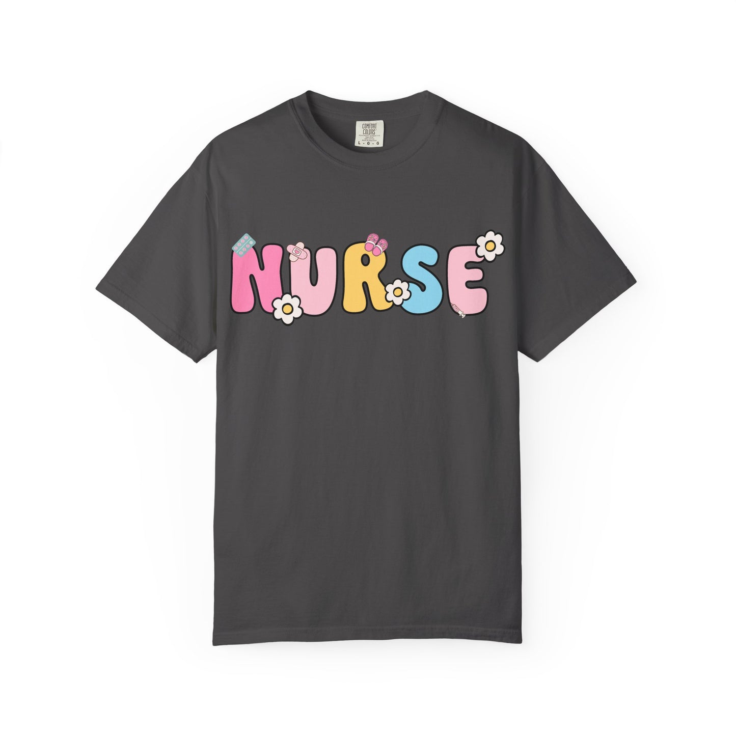 Playful Nurse T-Shirt - Fun Gift for Healthcare Workers, Floral Design, Birthday Present, Nurse Appreciation Week, Casual Wear