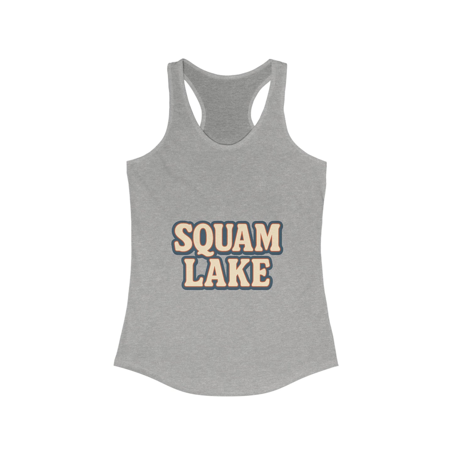 Squam Lake Women's Racerback Tank, Summer Top, Beachwear, Travel Tee, Outdoor Workouts, Casual Fashion