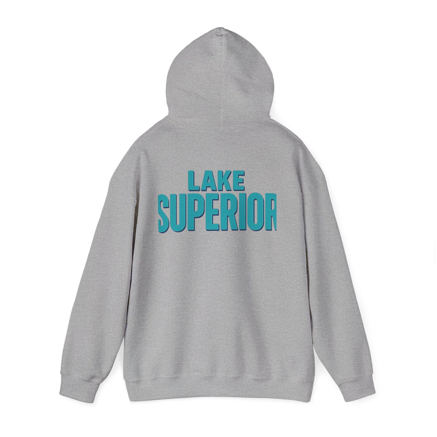 Lake Superior Hoodie, Cozy Casual Wear, Unisex Sweatshirt, Lake Lover Gift, Outdoor Adventure Apparel, Summer Retreat Fashion