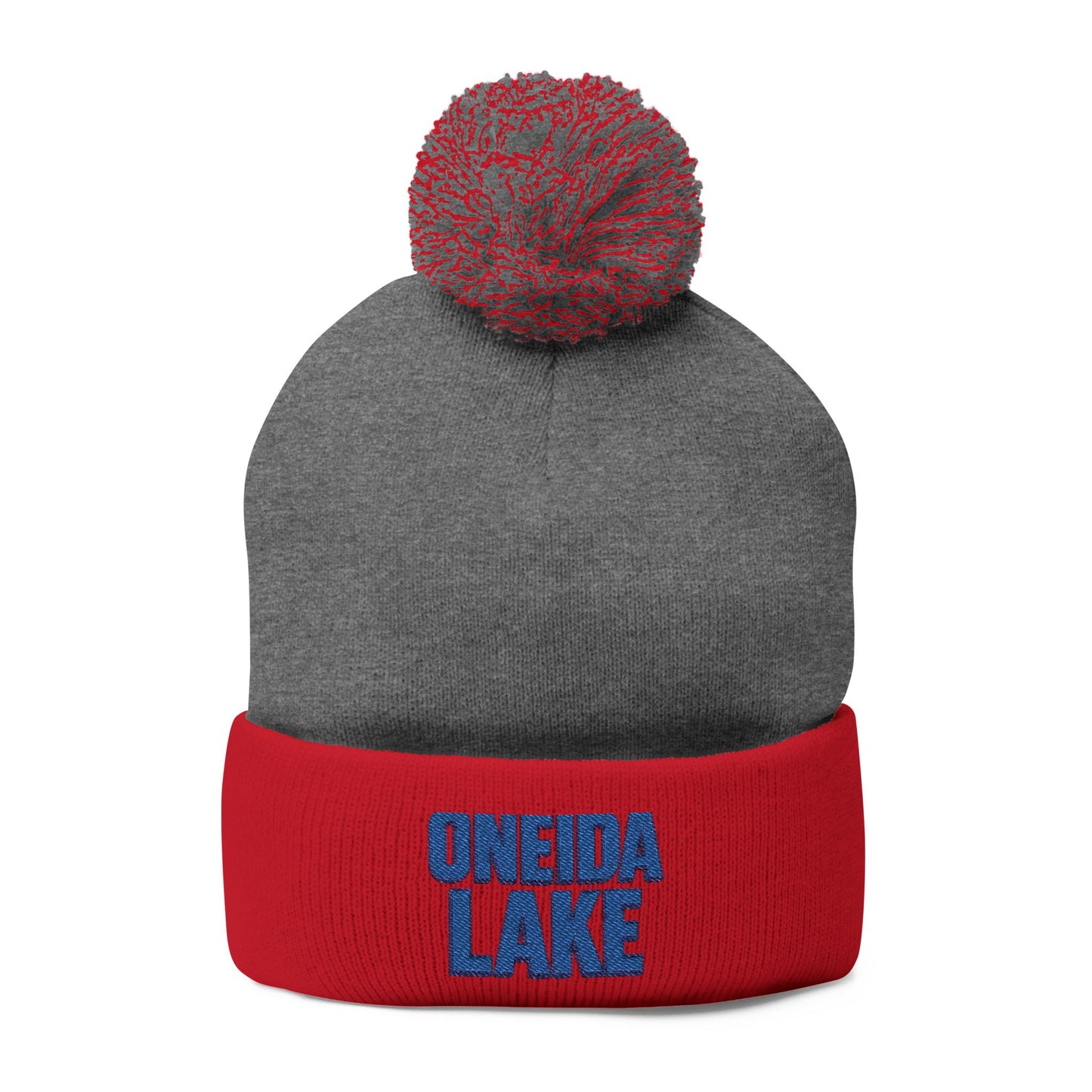 Oneida Lake Pom-Pom Knit Cap (Embroidery)