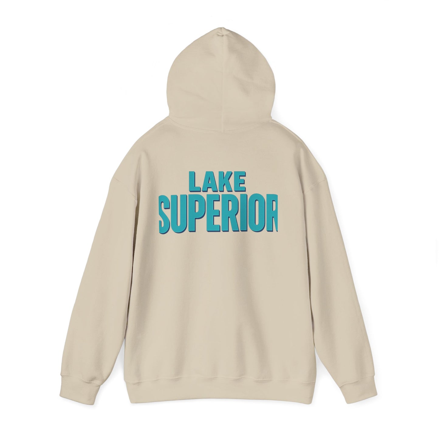 Lake Superior Hoodie, Cozy Casual Wear, Unisex Sweatshirt, Lake Lover Gift, Outdoor Adventure Apparel, Summer Retreat Fashion