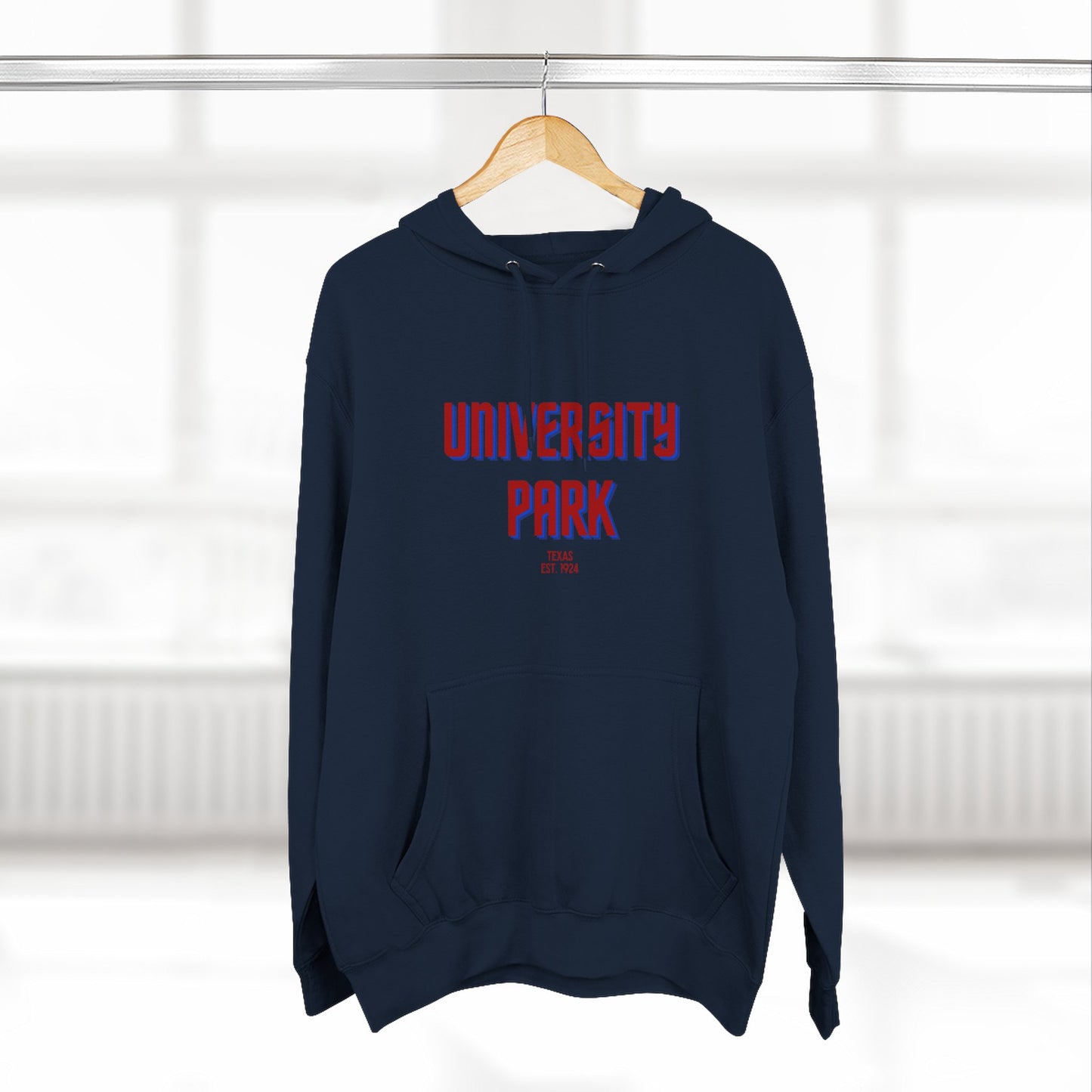 University Park Fleece Hoodie, Casual Sweatshirt, Cozy Layering Piece, Perfect Gift for All Occasions, Stylish Streetwear