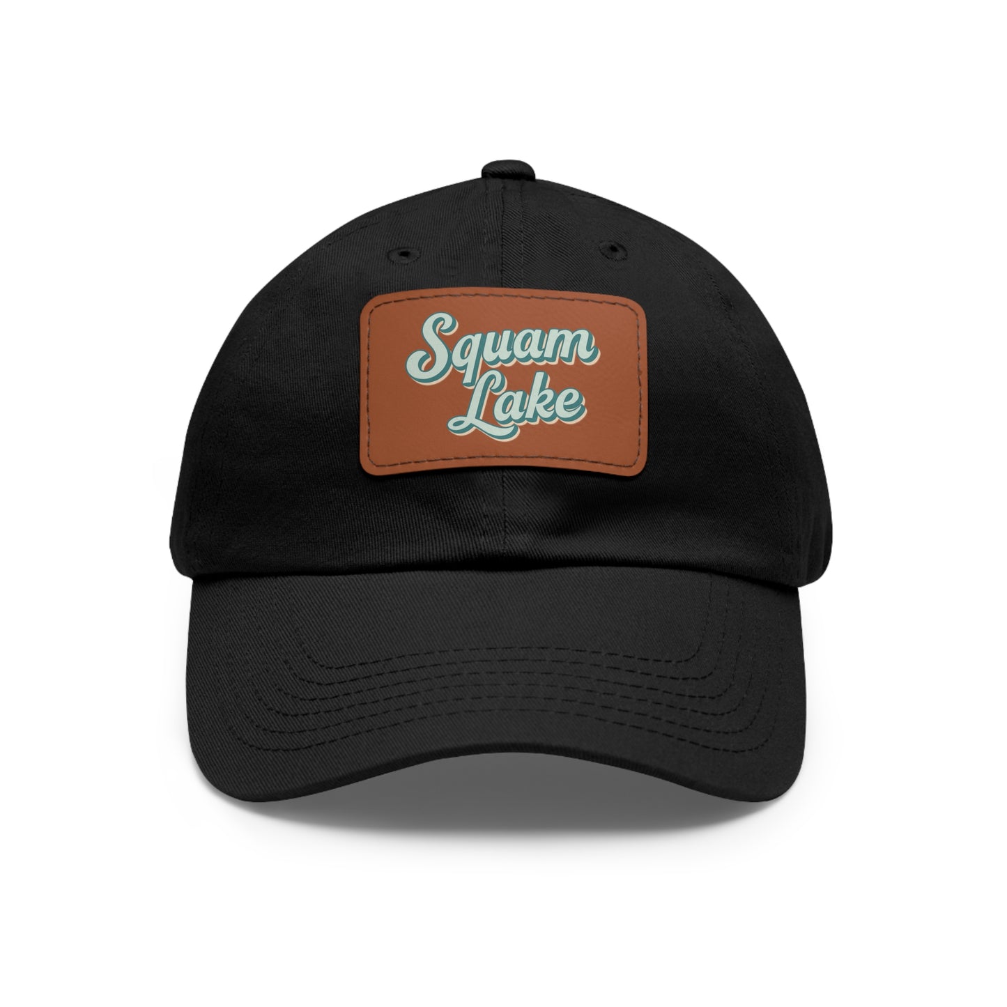 Squam Lake Dad Hat with Leather Patch (Rectangle)