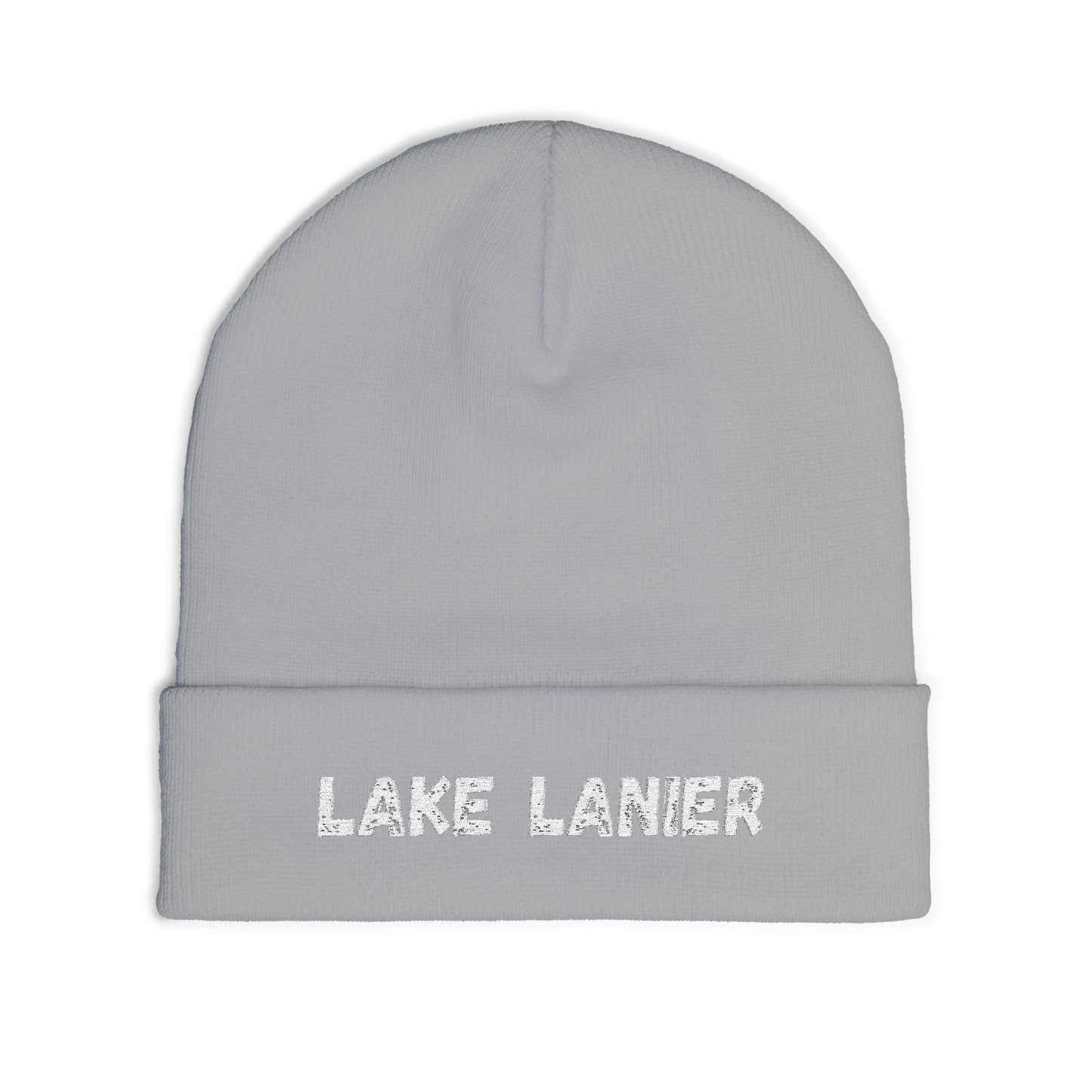 Lake Lanier Cozy Embroidered Knit Beanie, Winter Hat, Lake Lanier Merchandise, Warm Knit Hat, Gift for Her, Outdoor Beanie