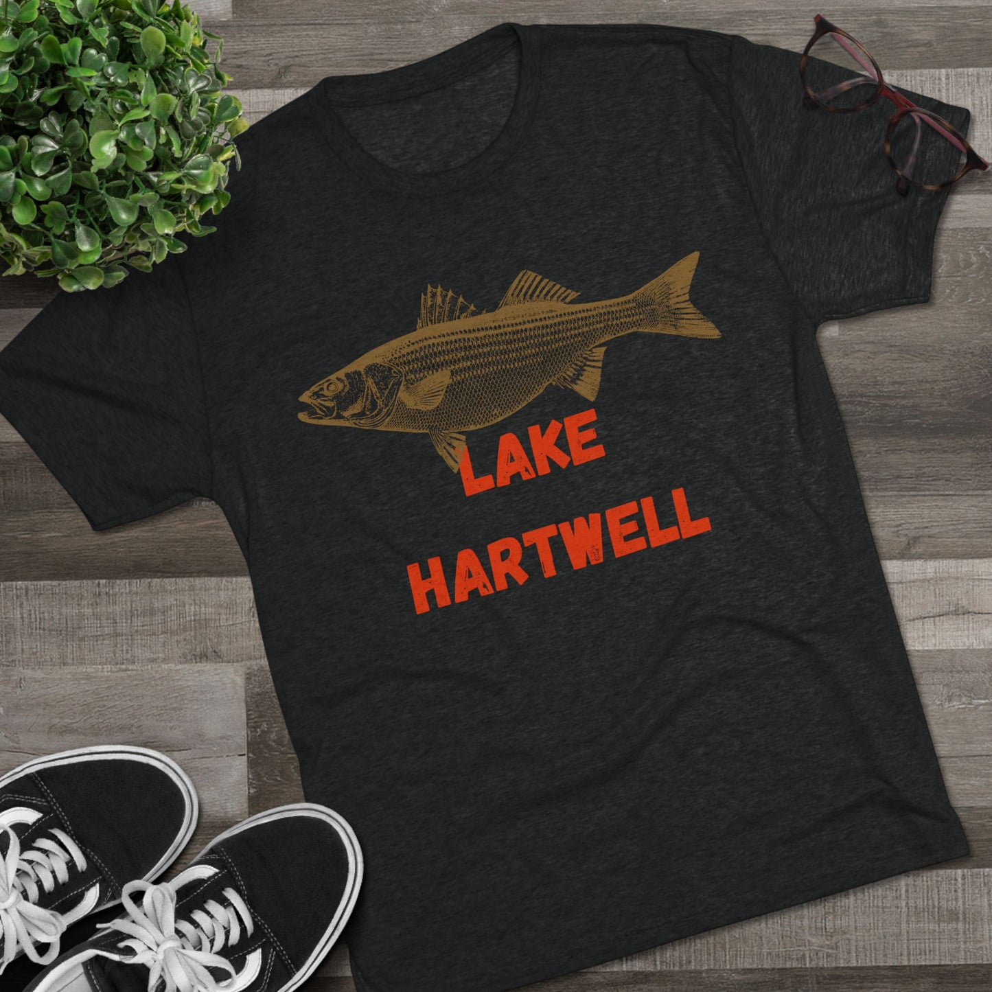 Lake Hartwell Fishing Tee, Unisex Crew Neck Shirt, Summer Lake Apparel, Gift for Fishermen, Outdoor Adventure T-Shirt, Lake House Style