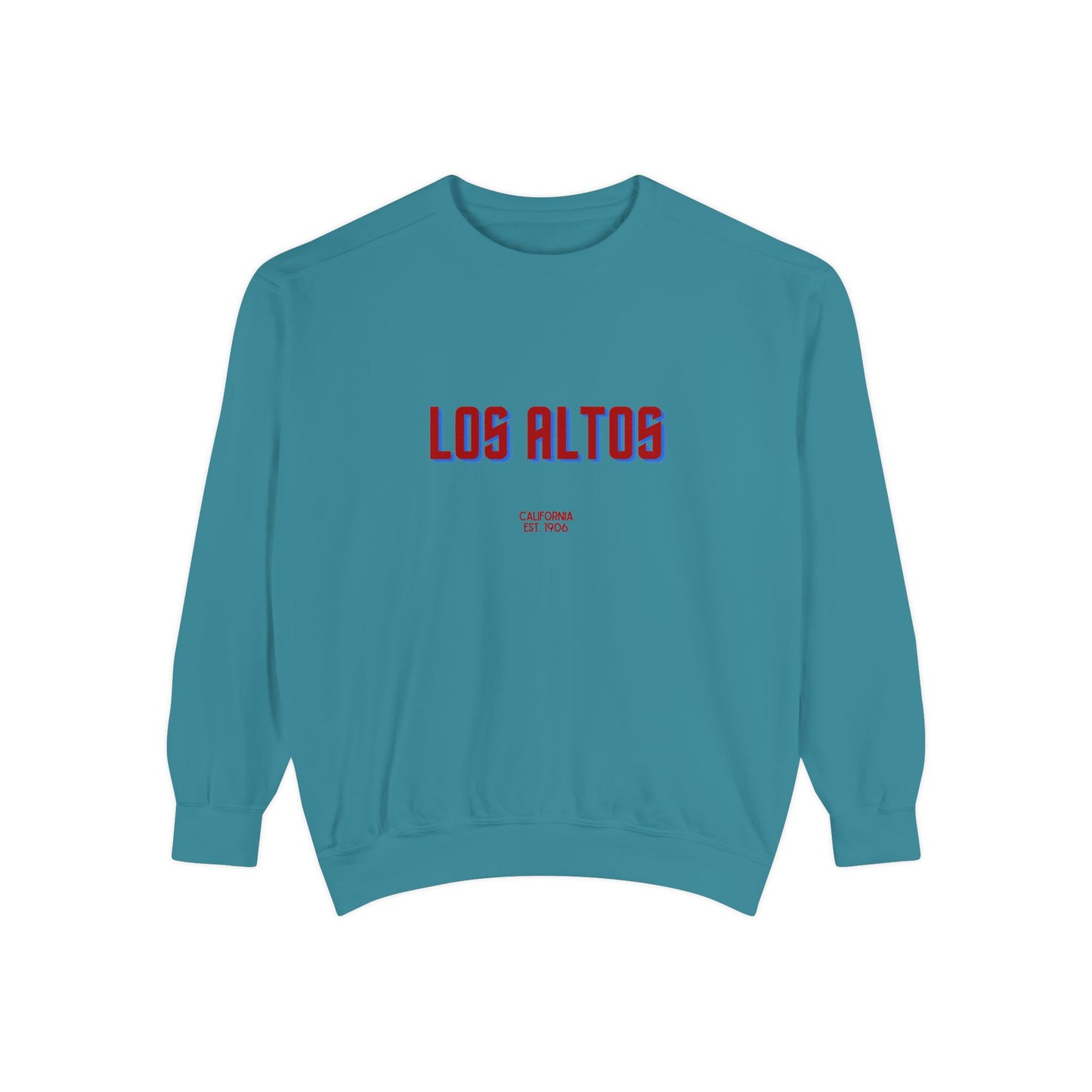 Los Altos Unisex Garment-Dyed Sweatshirt | Cozy Fashion, Perfect for Casual Outings, Gifts, Fall & Winter Style, Everyday Comfort