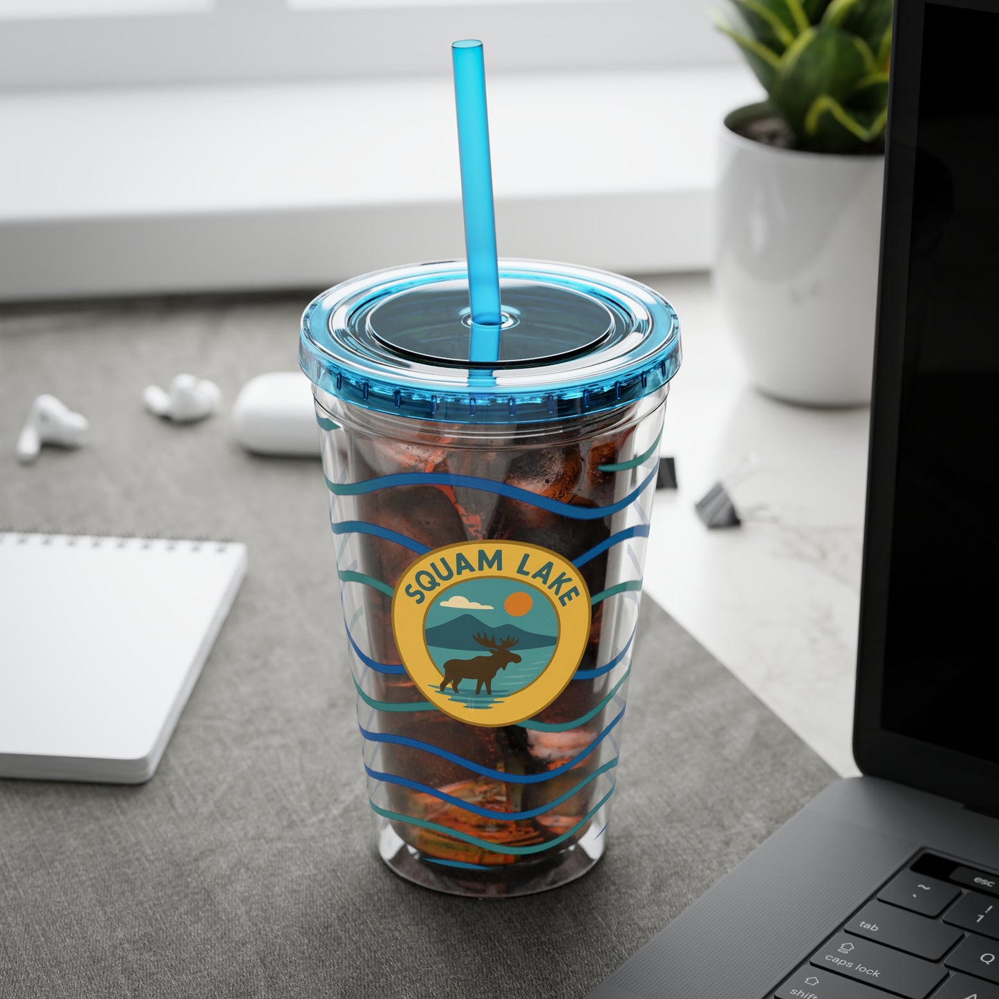 Sunsplash Tumbler, 16oz Clear Drink Cup for Outdoor Adventures, Customizable Travel Mug, Perfect for Summer Fun, Eco-Friendly Beverage [...]