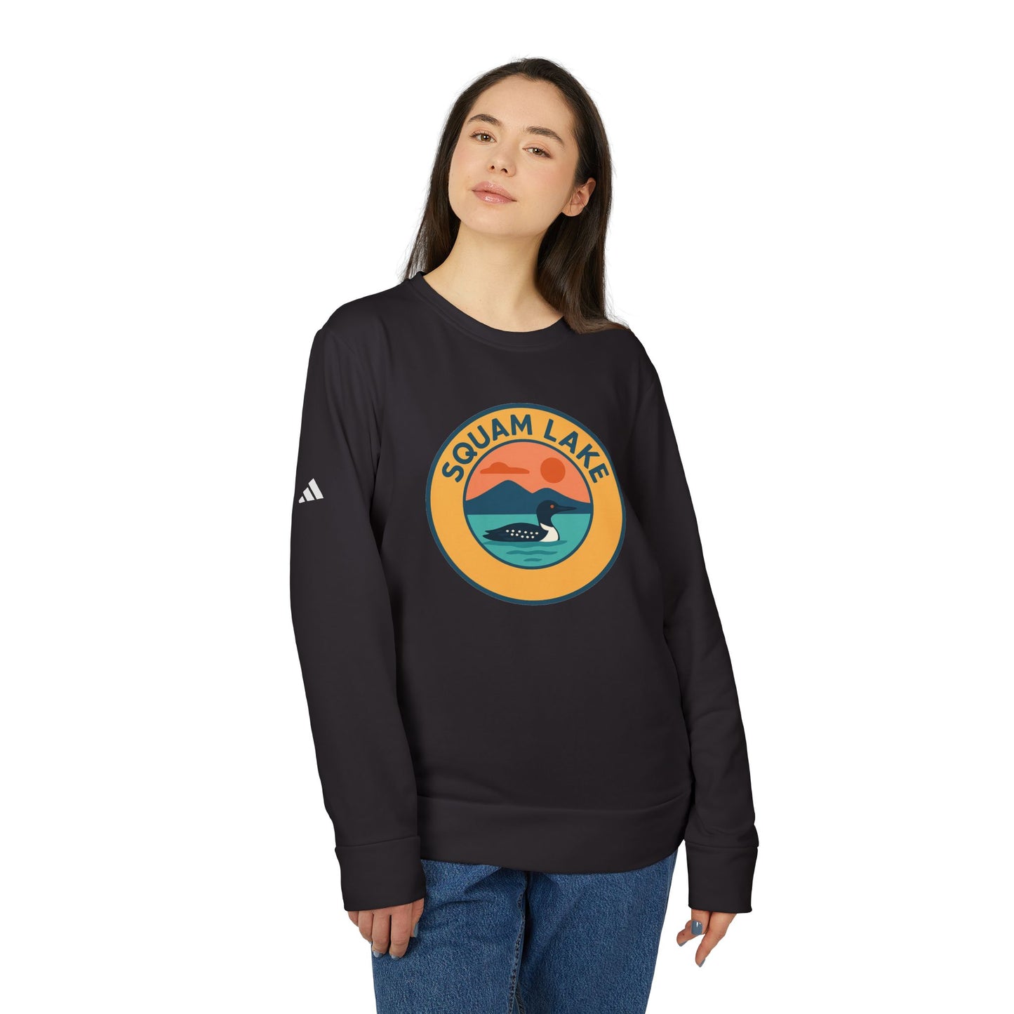 Cozy Outdoor Sweatshirt for Nature Lovers, Unisex Crewneck, Perfect for Hiking, Camping, or Relaxing at Home, Squam Lake Design