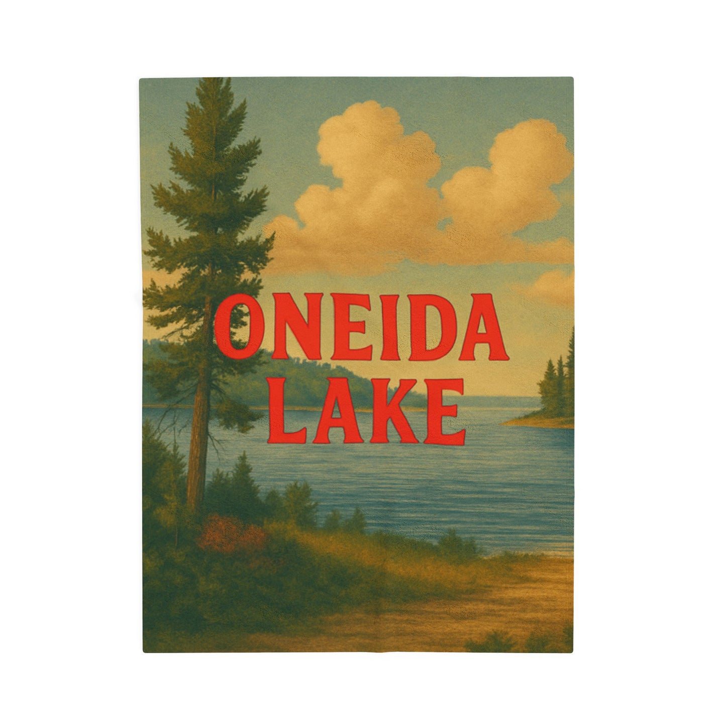 Oneida Lake Velveteen Plush Blanket