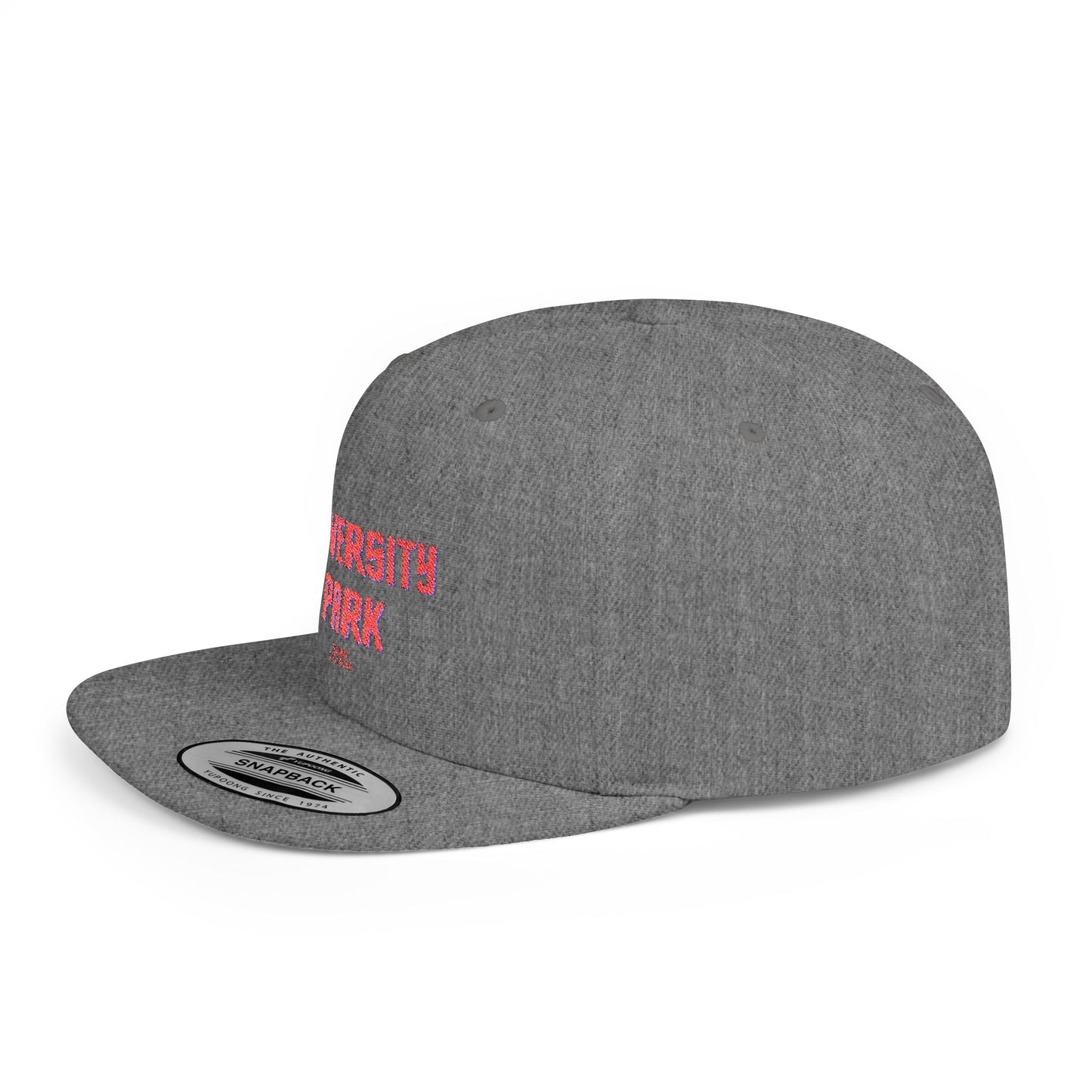 University Park Stylish Flat Bill Snapback Hat with Design, Perfect for Casual Outings, Streetwear, Gifts, Festivals, Everyday Wear