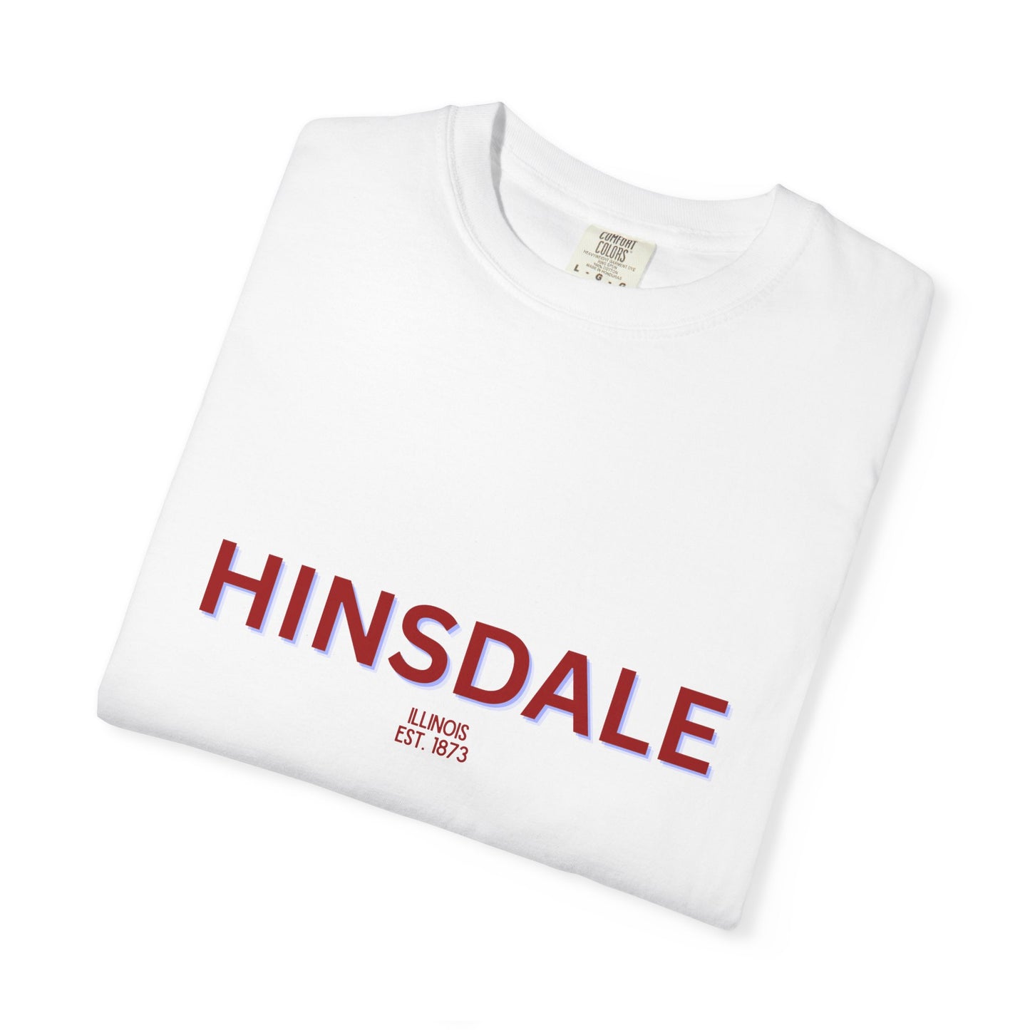 Hinsdale Garment-Dyed Unisex T-Shirt, Casual Tee, Vintage Style Shirt, Everyday Wear, Birthday Gift, Unique Apparel