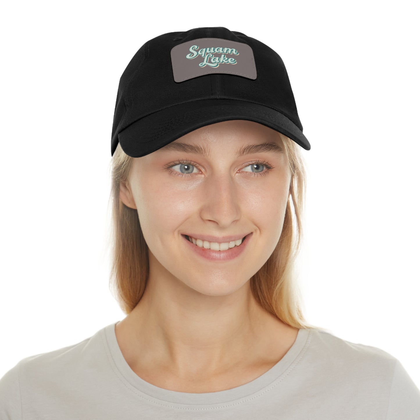 Squam Lake Dad Hat with Leather Patch (Rectangle)