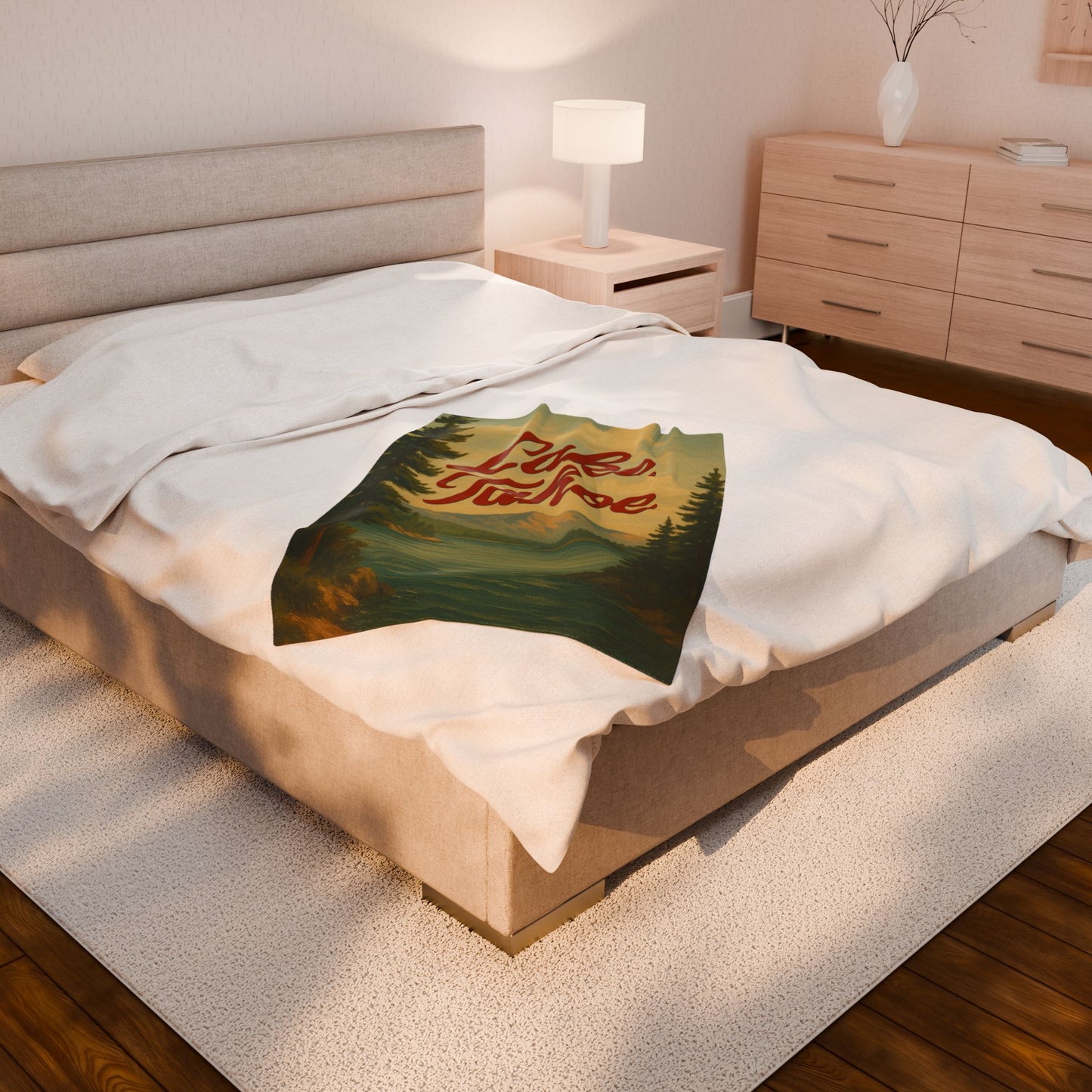 Lake Tahoe Velveteen Plush Blanket