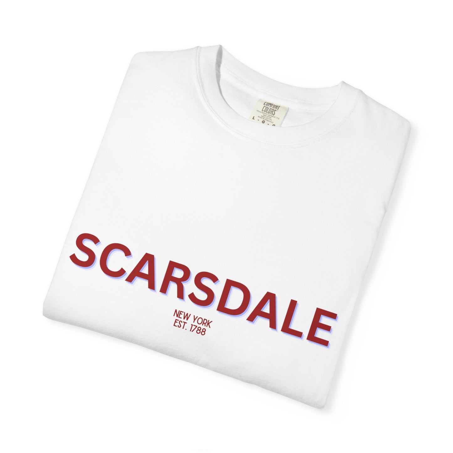 Scarsdale Garment-Dyed Unisex T-Shirt, Casual Tee, Vintage Style Shirt, Everyday Wear, Birthday Gift, Unique Apparel