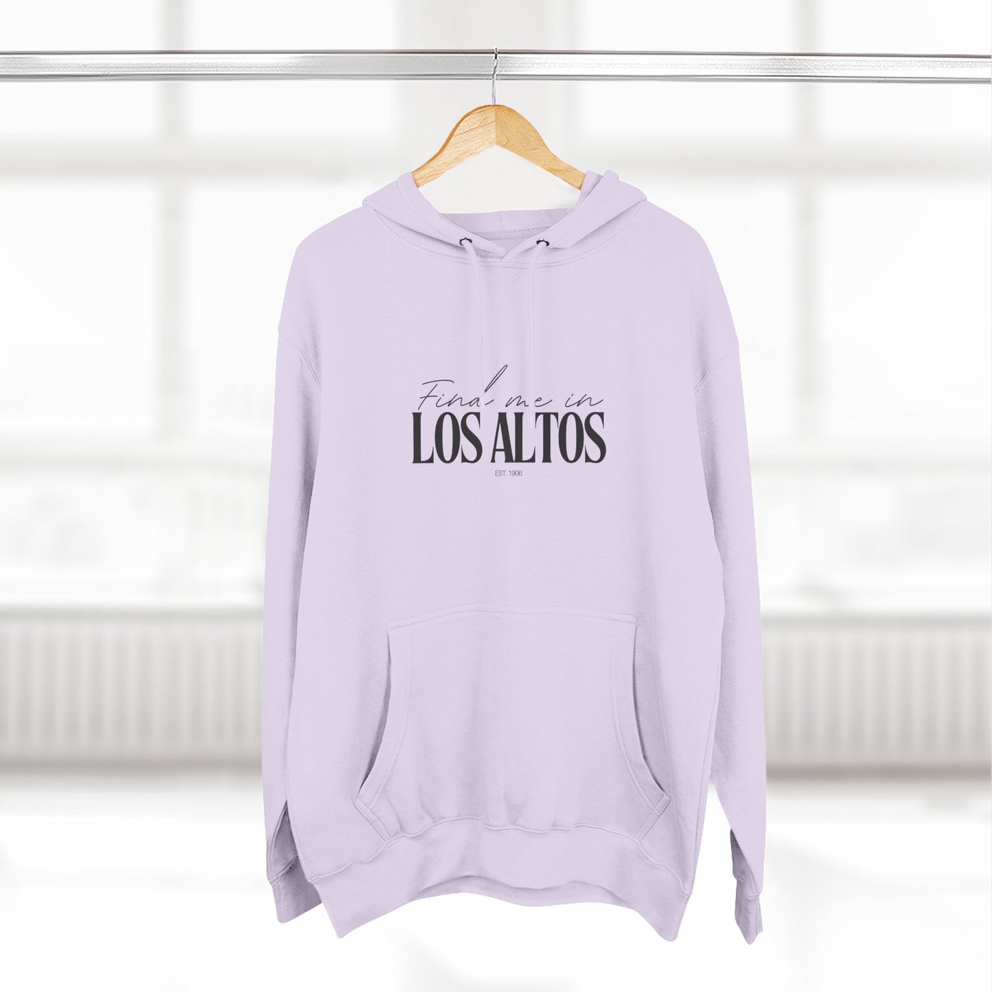 Los Altos Stylish Three-Panel Fleece Hoodie for Everyday Comfort, Personalized Gift, Casual Wear, Unisex Hoodie, Cozy Fashion