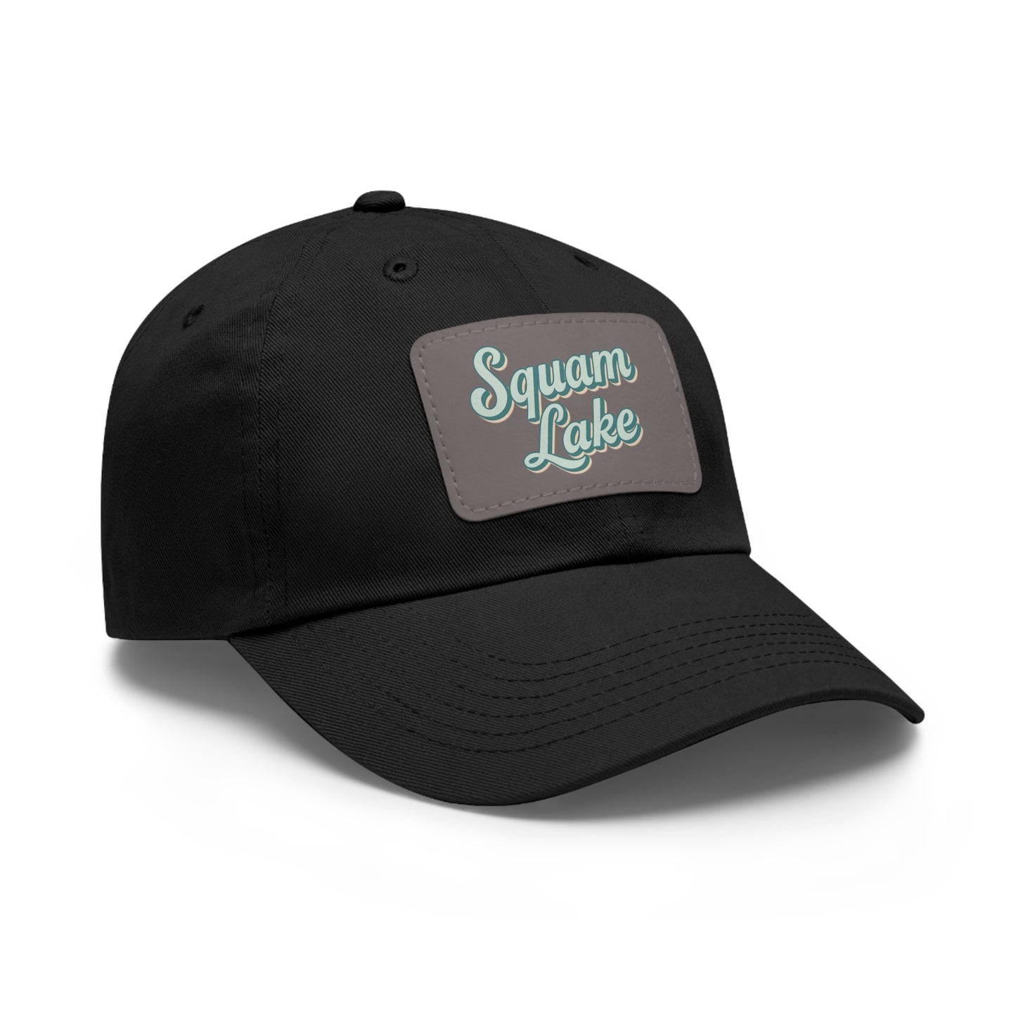 Squam Lake Dad Hat with Leather Patch (Rectangle)