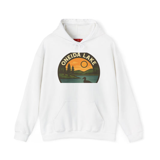 Oneida Lake Hoodie, Cozy Casual Wear, Unisex Sweatshirt, Lake Lover Gift, Outdoor Adventure Apparel, Summer Retreat Fashion