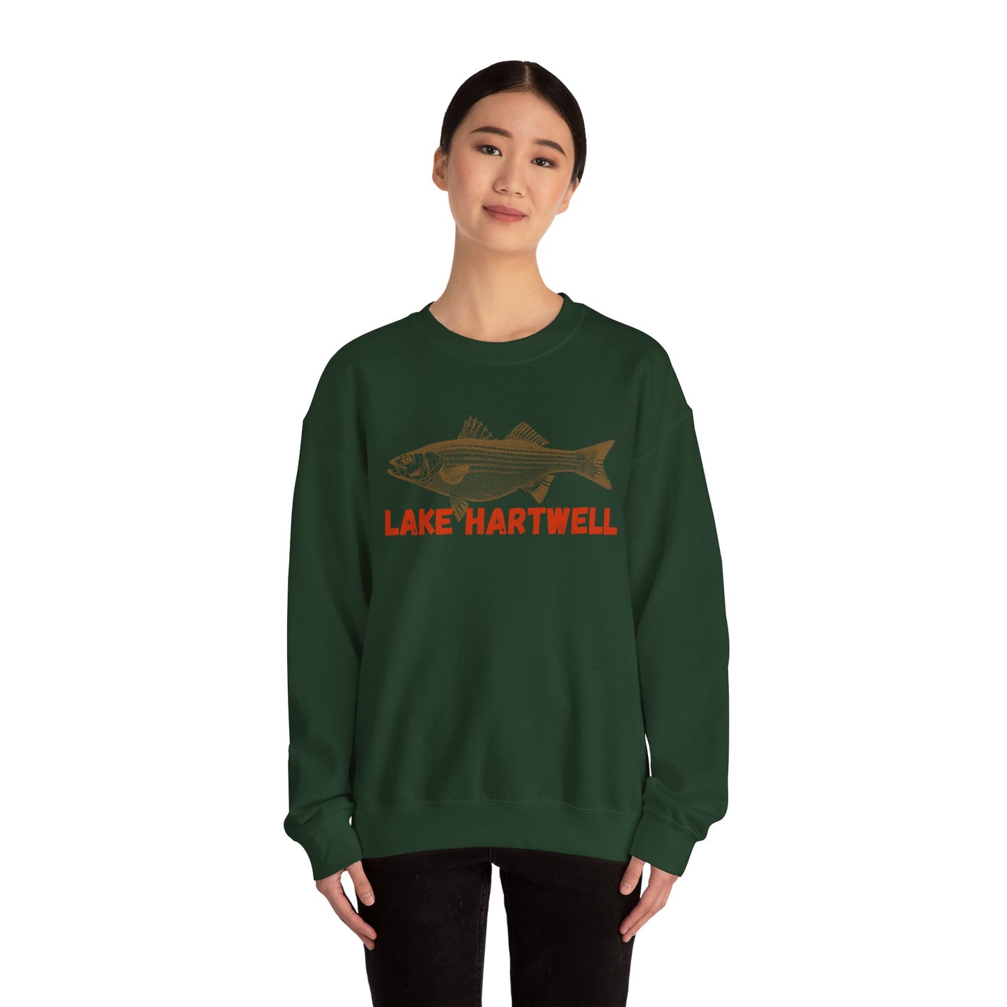 Lake Hartwell Fishing Sweatshirt, Unisex Crewneck, Casual Wear, Gift for Fishermen, Outdoor Apparel, Lake House Cozy