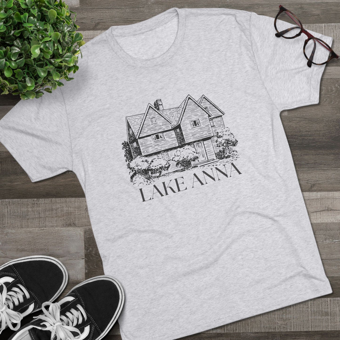 Lake Anna Unisex Tri-Blend Crew Tee, Casual T-Shirt, Summer Apparel, Lake House Shirt, Gift for Friends, Travel Tee