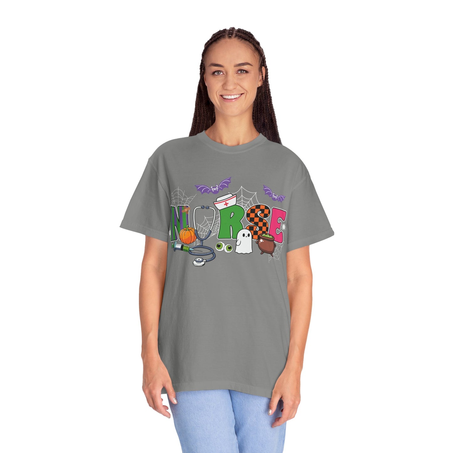 Halloween Nurse T-Shirt, Cute Nurse Shirt, Unisex Halloween Tee, Gift for Nurses, Spooky Nursing Apparel, Funny Healthcare Shirt