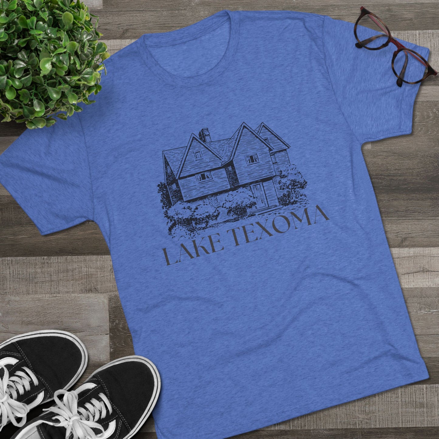 Lake Texoma Unisex Tri-Blend Crew Tee, Casual T-Shirt, Summer Apparel, Lake House Shirt, Gift for Friends, Travel Tee