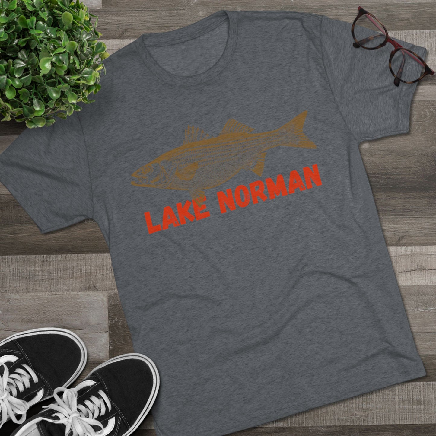 Lake Norman Fishing Tee, Unisex Crew Neck Shirt, Summer Lake Apparel, Gift for Fishermen, Outdoor Adventure T-Shirt, Lake House Style