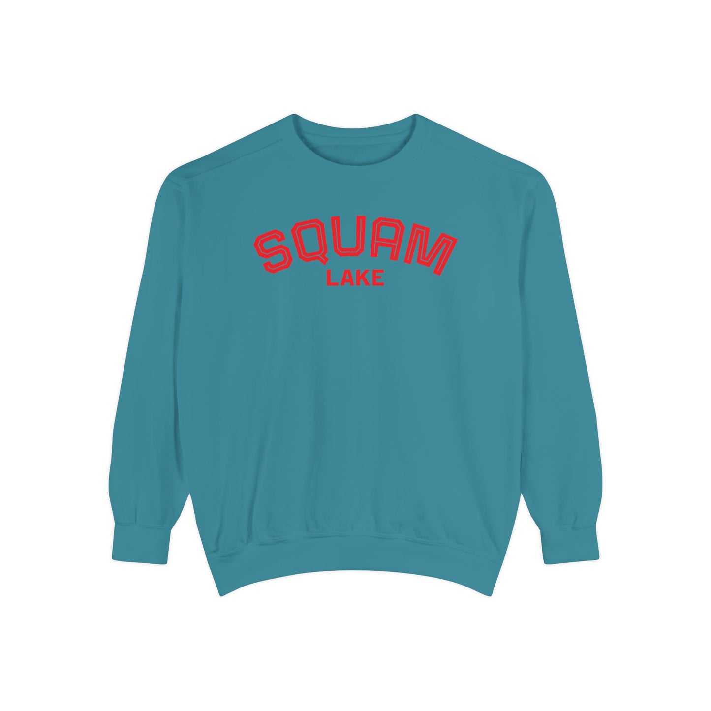 Squam Lake Unisex Garment-Dyed Sweatshirt, Cozy Casual Wear, Perfect for Lakeside Gatherings, Great for Fall, Gift for Nature Lovers