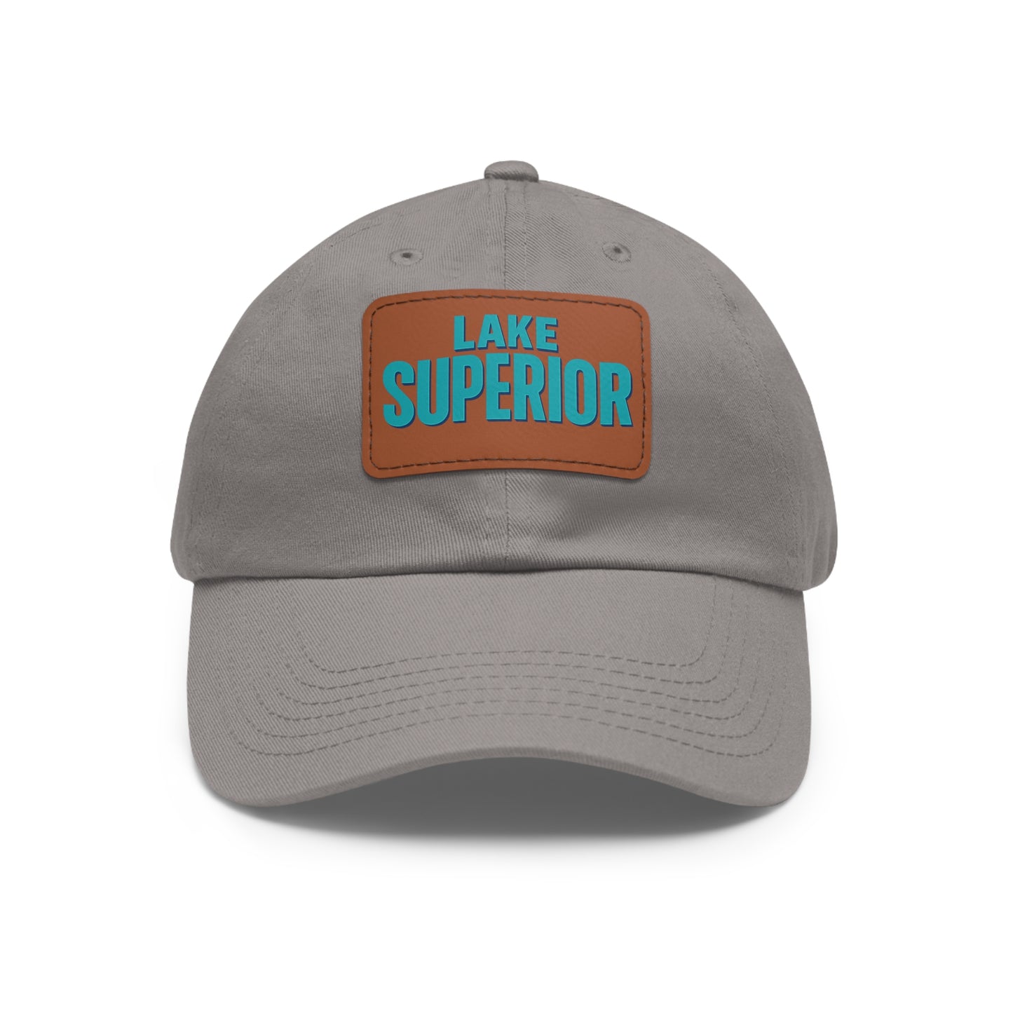 Lake Superior Dad Hat with Leather Patch (Rectangle)