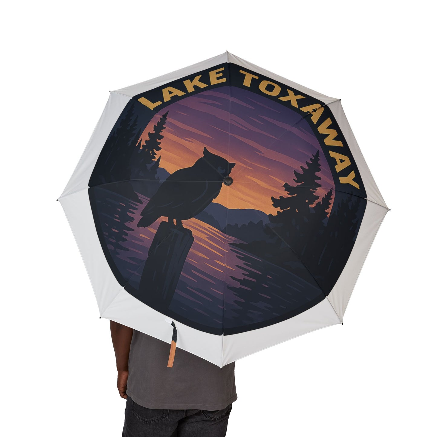 Lake Toxaway Semi-Automatic Foldable Umbrella, Travel Umbrella, Outdoor Gear, Gifts for Nature Lovers, Rainy Day Essential