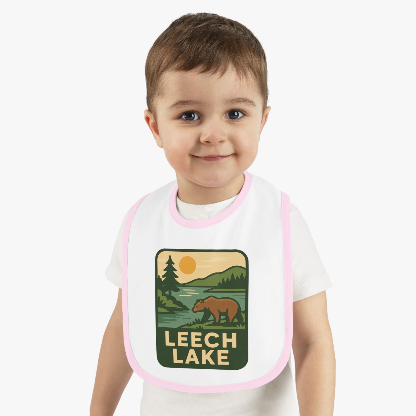 Leech Lake Baby Contrast Trim Jersey Bib