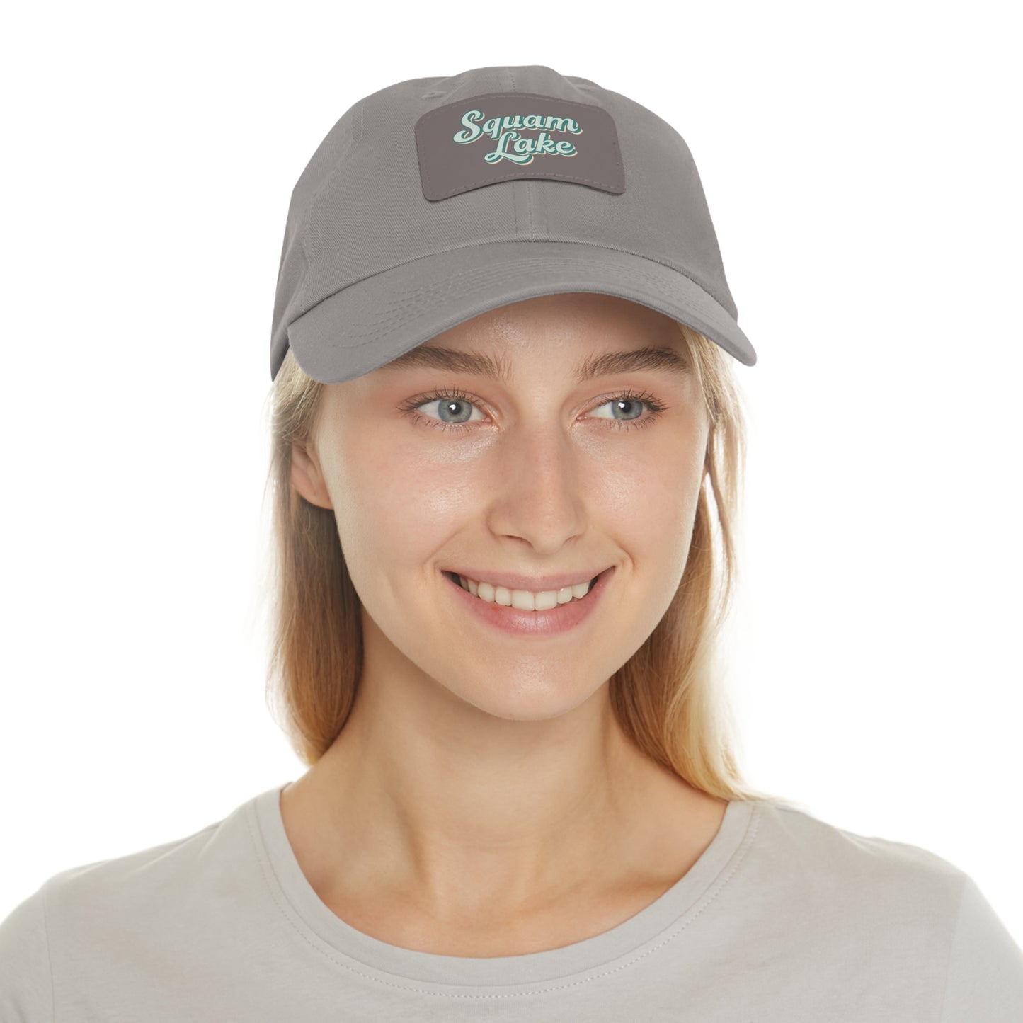 Squam Lake Dad Hat with Leather Patch (Rectangle)