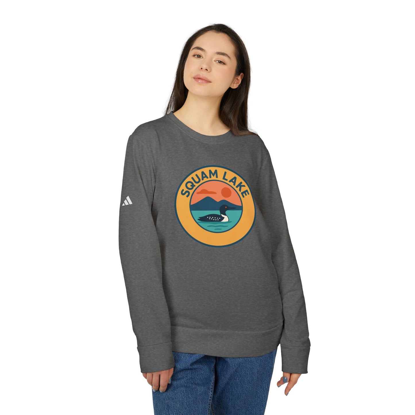 Cozy Outdoor Sweatshirt for Nature Lovers, Unisex Crewneck, Perfect for Hiking, Camping, or Relaxing at Home, Squam Lake Design
