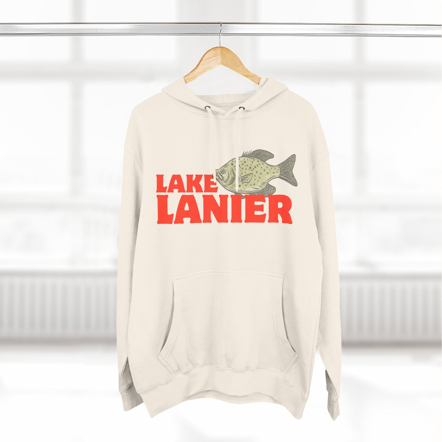 Lake Lanier Fleece Hoodie, Cozy Fishing Sweatshirt, Outdoor Adventure Wear, Unique Gift for Lake Lovers, Perfect for Fall and Winter