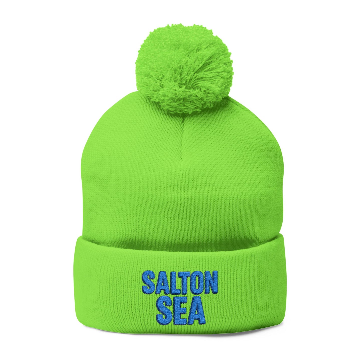 Salton Sea Pom-Pom Knit Cap (Embroidery)