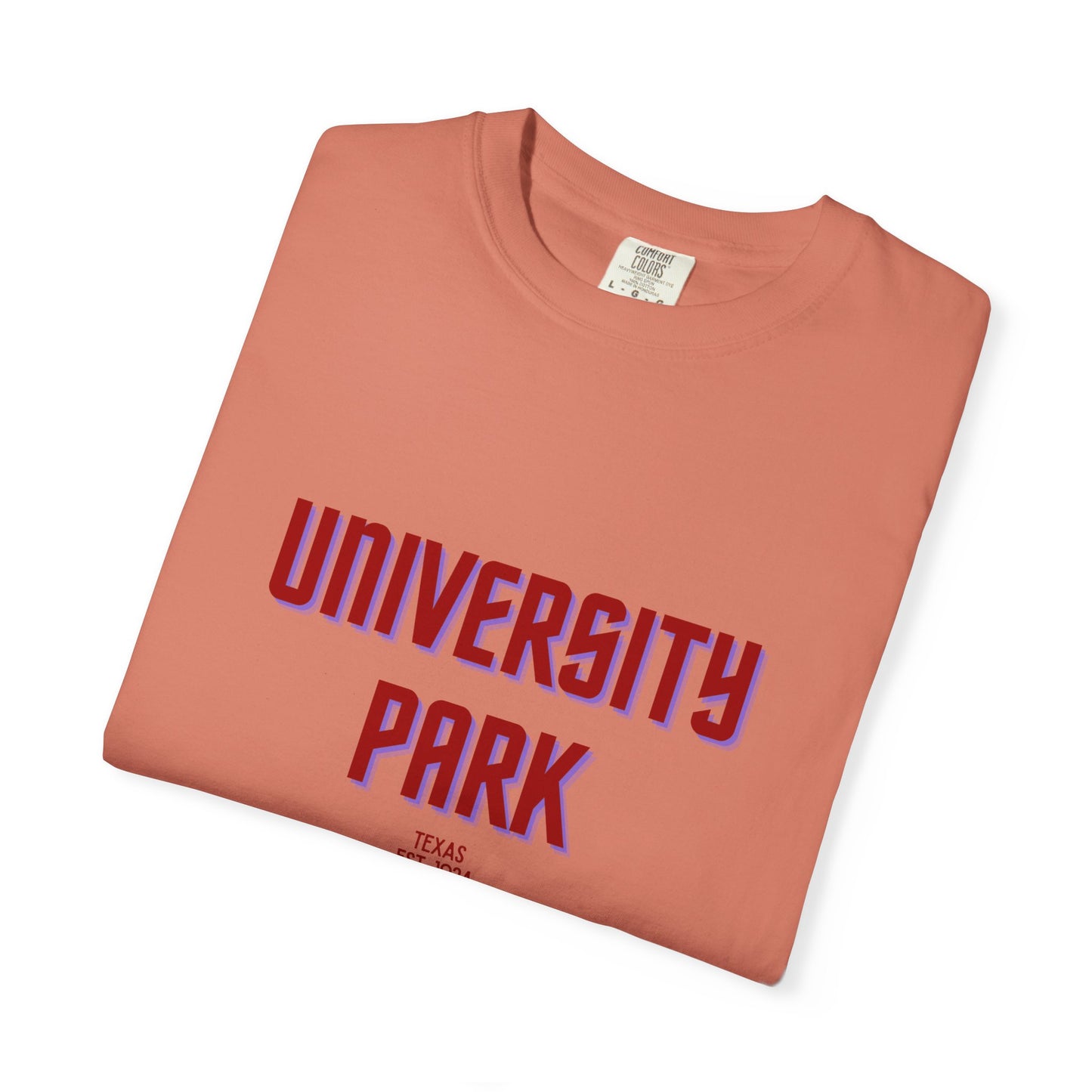University Park Garment-Dyed Unisex T-Shirt, Casual Tee, Vintage Style Shirt, Everyday Wear, Birthday Gift, Unique Apparel